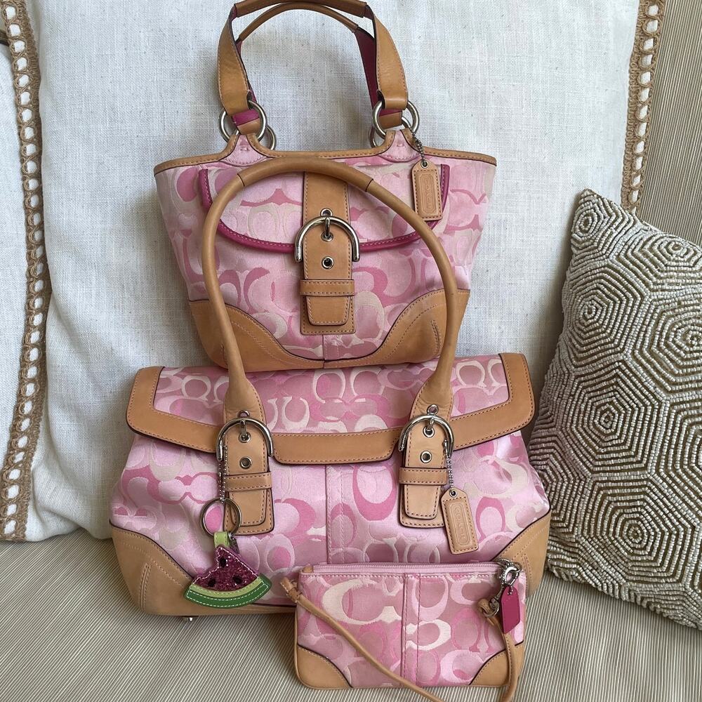RARE Coach Pink Optic C 4-Piece Collector Set + Watermelon Charm